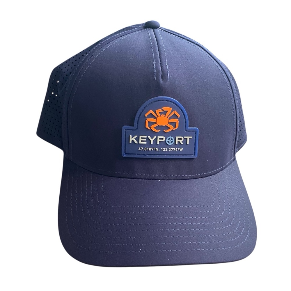 Keyport Fishing Hat Adjustable Crab Logo American Needle Mesh Snapback Alaska